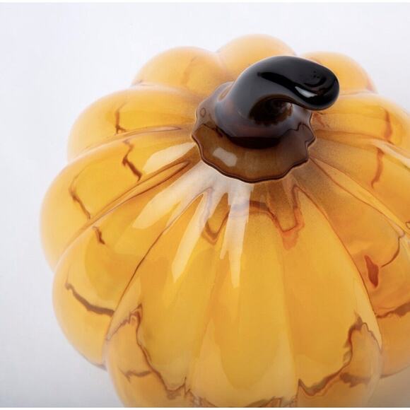 IKEA KUSTFYR HALLOWEEN, Orange, Glass/Pumpkin, 6 ¾” (605.638.17) NEW - Picture 4 of 4